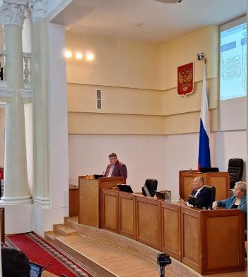 Председатель Счетной палаты РБ Евгений Пегасов выступил на апрельской сессии Народного Хурала Республики Бурятия с отчетом о работе Счетной палаты в 2023 году